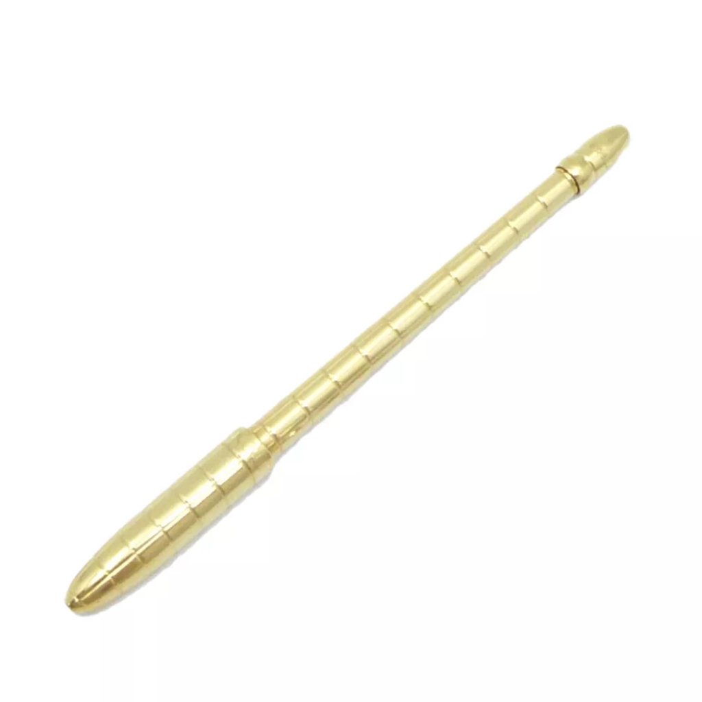 Authentic Louis Vuitton Stylo Agenda Gm Ballpoint Pen N75003 Gold Brass